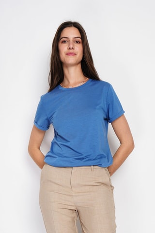 T-shirt en lin - Bleu