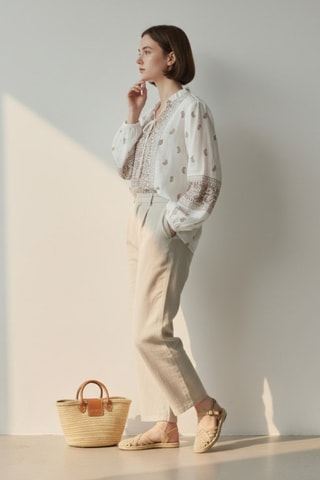 Blouse en lin - Beige