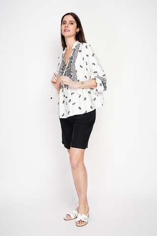 Blouse en lin - Noir