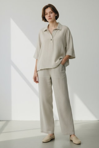 Blouse en lin - Beige