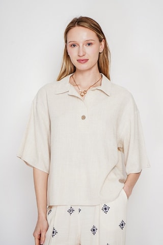 Blouse en lin - Beige