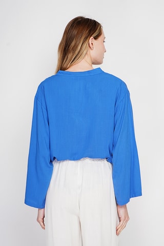 Blouse en lin - Bleu