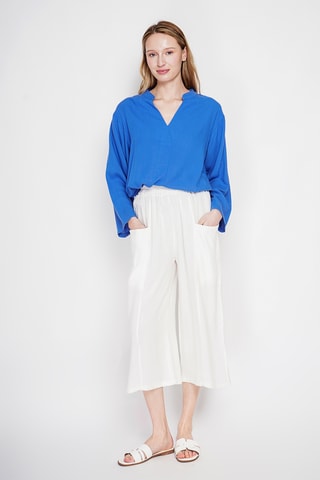 Blouse en lin - Bleu