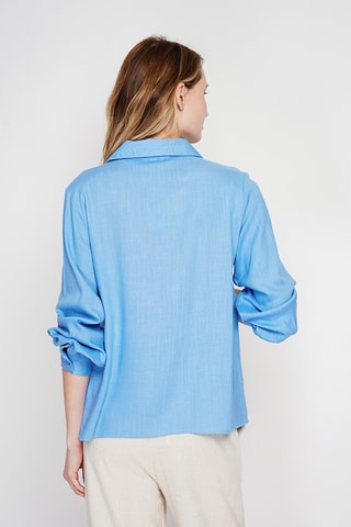 Blouse en lin - Bleu