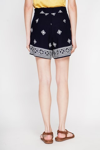 Short en lin - Bleu marine