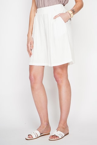 Bermuda en lin - Blanc - Blanc