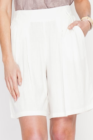 Bermuda en lin - Blanc - Blanc