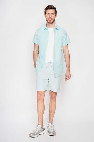 Bermuda en lin - Vert