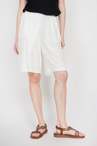 Bermuda en lin - Blanc