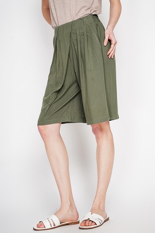 Bermuda en lin - Kaki
