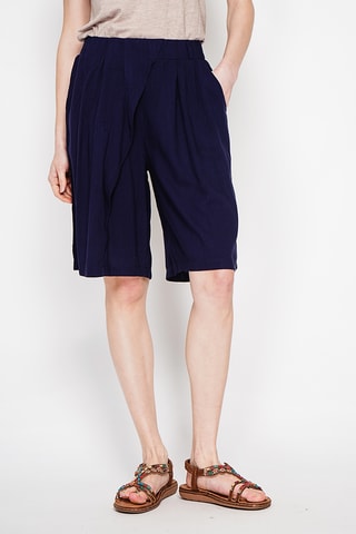 Bermuda en lin - Bleu marine