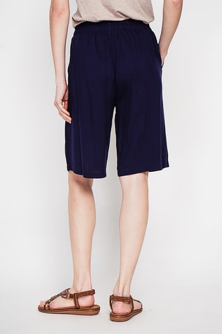 Bermuda en lin - Bleu marine