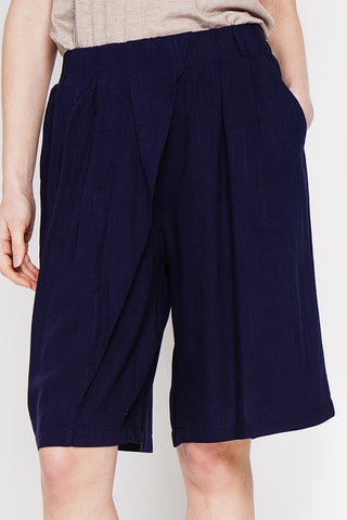 Bermuda en lin - Bleu marine