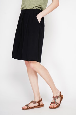 Bermuda en lin - Noir