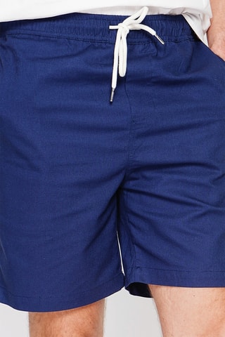 Bermuda en lin - Bleu marine