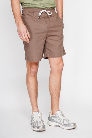 Bermuda en lin - Marron