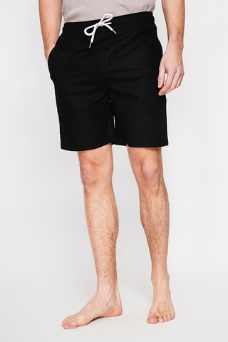 Bermuda en lin - Noir