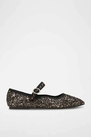 Ballerines Amelie - Noir et doré