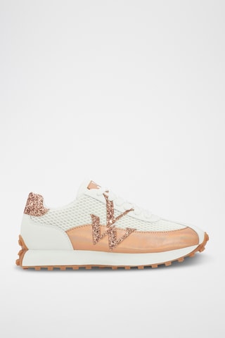 Baskets Mona - Blanc et doré rose