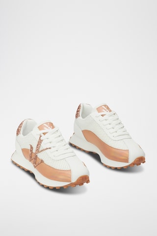 Baskets Mona - Blanc et doré rose