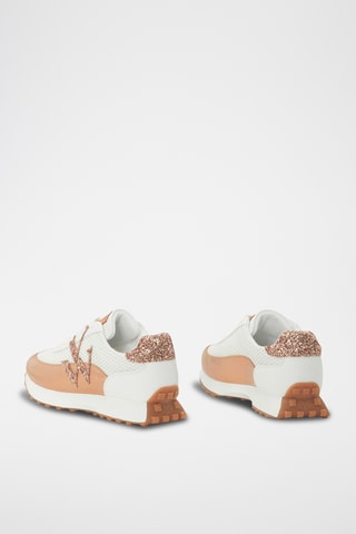 Baskets Mona - Blanc et doré rose