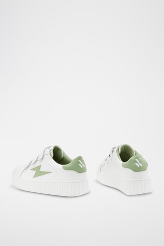 Baskets plateformes Aleïna - Blanc et vert