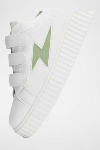 Baskets plateformes Aleïna - Blanc et vert