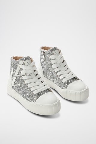 Baskets montantes Lina - Argenté