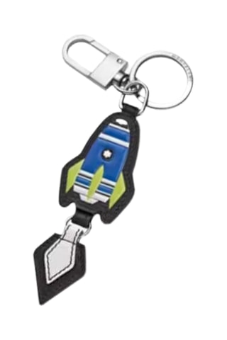 Llavero de piel - Azul