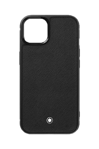 Carcasa de piel saffiano iPhone 13 - Negro