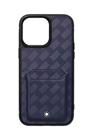 Carcasa de piel iPhone 15 Pro Max - Azul