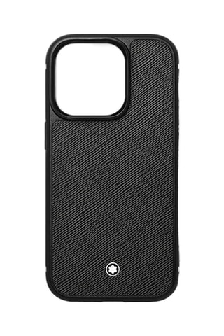 Carcasa de piel iPhone 15 Pro - Negro