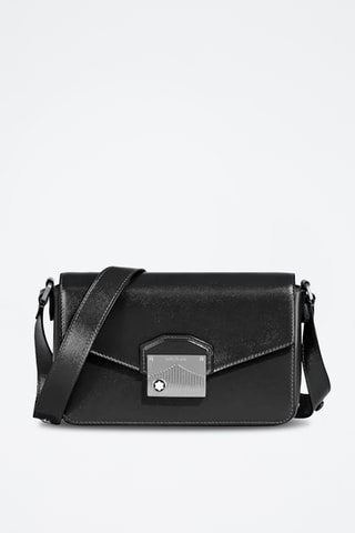 Bandolera de piel - Negro