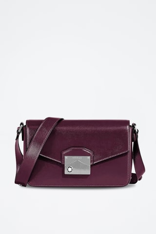 Bandolera de piel - Violeta
