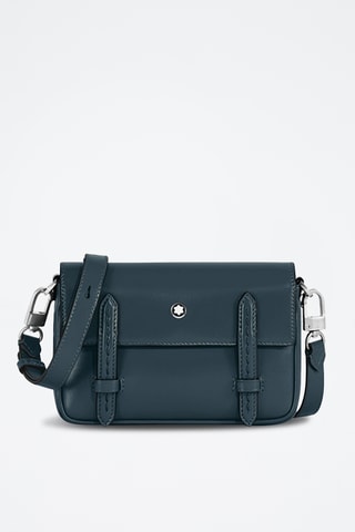 Bandolera de piel - Azul oscuro