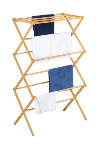 Stendibiancheria a fisarmonica 3 livelli in bambù