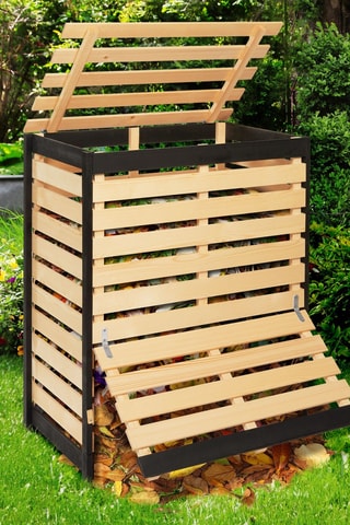 Cassonetto per compostaggio in pino - 400 l