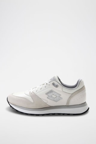 Baskets Trainer Wedge III - Blanc et argenté