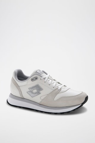 Baskets Trainer Wedge III - Blanc et argenté