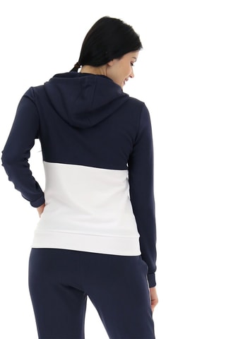 Sweat de tennis à capuche Squadra - Blanc et bleu