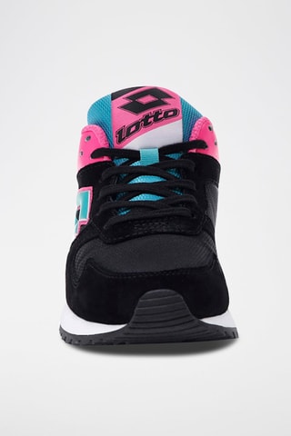 Sneakers en nubuck Runner Plus - Noir et bleu