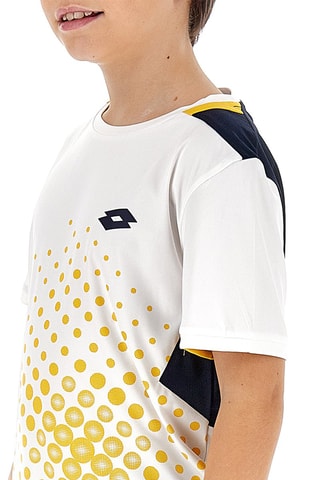 T-shirt Tennis Tech - Blanc et orange