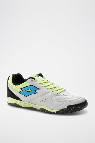 Chaussures de football intérieur en cuir Tacto 200 VI - Blanc et vert