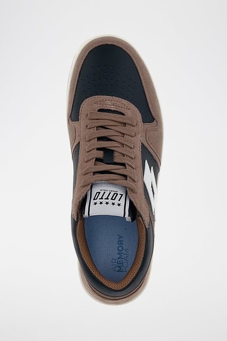 Zapatillas de piel - Negro y marrón