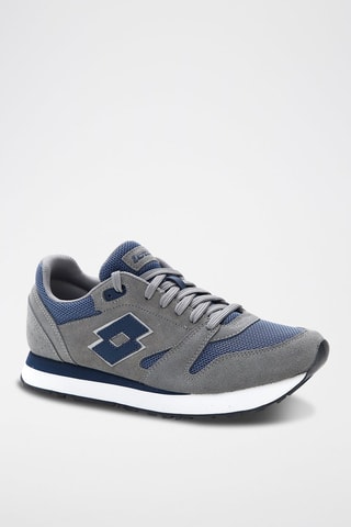 Zapatillas de nobuk Trainer XVII Net - Gris y azul