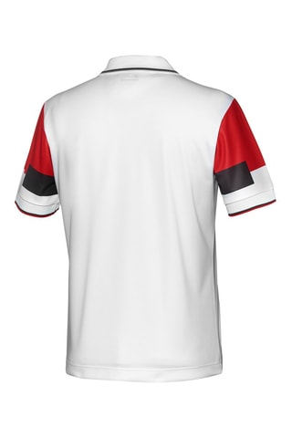 Polo Soccer Retro - Blanc et rouge