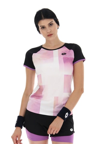 T-shirt de tennis Top Ten - Blanc et violet