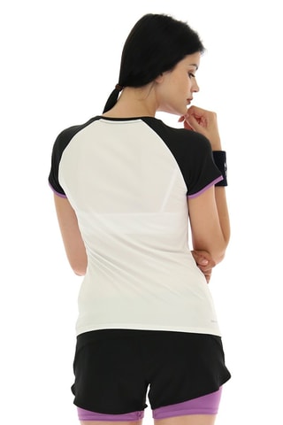 T-shirt de tennis Top Ten - Blanc et violet