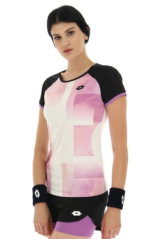 T-shirt de tennis Top Ten - Blanc et violet