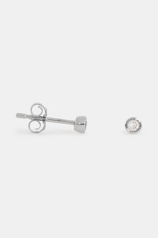 Orecchini Single diamond - Oro bianco e diamanti